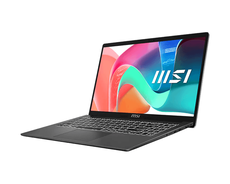 ноутбук MSI Modern 15 F1MG Core 5 120U 15.6" FHD (1920*1080),IPS,DDR4 16GB (8GB*2) 512GB SSD,Intel Graphics,backlight,46.8Wh,1.7kg,1y,Dos,Platinum Gray