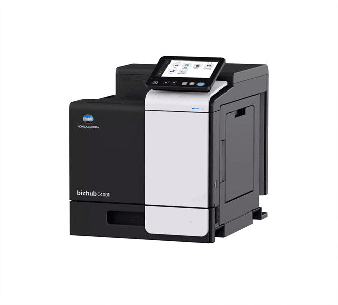 Принтер лазерный цветной Konica Minolta bizhub C4001i (Принтер, A4, Color, 40 стр/мин, Duplex, 1200x1200, 4GB, 8GB, panel 7" sensor, 1x500 л, стартовые картриджи, запуск инженером платно)