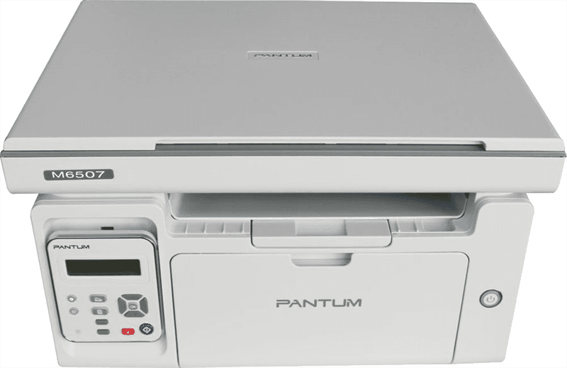 Лазерное многофункциональное устройство Pantum M6507, P/C/S, Mono laser, А4, 22 ppm (max 20000 p/mon), 600 MHz, 1200x1200 dpi, 128 MB RAM, paper tray 150 pages, USB, start. cartridge 1600 pages (grey) (существенное повреждение коробки)