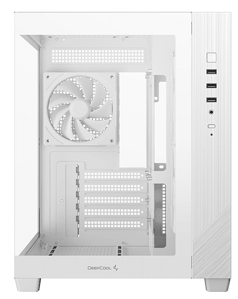 корпус Deepcool CG330 3F WH без БП, боковое окно (панорама), 3x120mm ARGB PWM вентилятора, белый, mATX (R-CG330-BKNGM3-G)