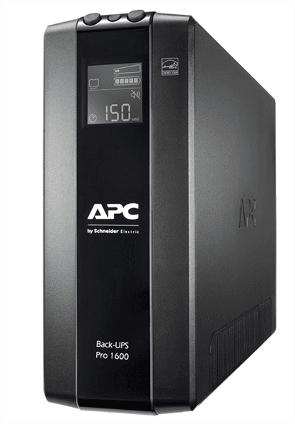 Источник бесперебойного питания APC Back-UPS Pro BR 1600VA/960W, 8xC13 Outlets(2 Surge & 6 batt.), AVR, LCD, Data/DSL protect, 10/100 Base-T, USB, PCh, user repl. batt., 1 year warranty