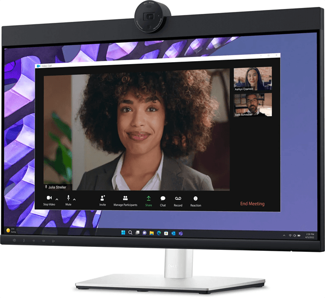Монитор Dell 27" P2724DEB Conferencing Monitor; S/BK (IPS;16:9;350 cd/m2;1000:1;5ms; 2560x1440x60Hz;DP;DPout;HDMI;USB-C(90W);USB-C(15W)4xUSB;RJ45;Wcam 2K;2xmcr;Spk 2x5W;Tilt;Swiv;HAS;Piv;VESA)