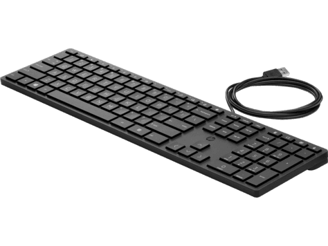Клавиатура Keyboard HP Wired Desktop 320K black (Halley) - RUSS