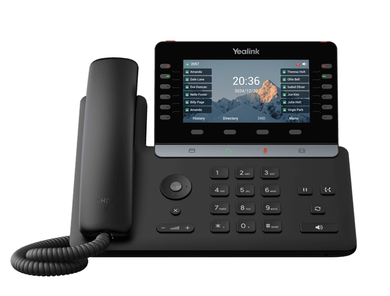 Телефон YEALINK SIP-T85W, 5,5" экран, WiFi, Bluetooth, USB, PoE, GigE, без видео, без БП, шт