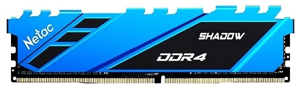 Оперативная память Netac Shadow 16GB DDR4-3200 (PC4-25600) C16 16-20-20-40 1.35V XMP Memory module (DIMM) Blue