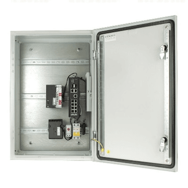 Уличный коммутатор OSNOVO OS-46T1(SW-80822/ILR) Уличный управляемый (L2+) коммутатор на 12 портов с термостабилизацией на базе уличной станции OSNOVO OS-46T1. Порты: 2xGE (10/100/1000Base-T) с PoE BT (до 90W) + 6xGE (10