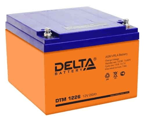 Аккумуляторная батарея Delta Аккумуляторная батарея для ИБП DTM 1226 (12V / 26Ah)