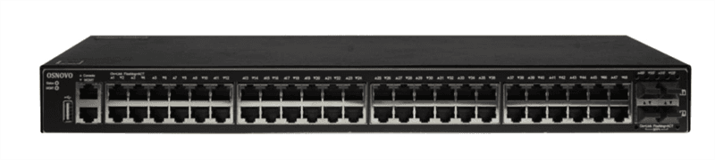 Коммутатор/ SW-48G4X-L3ST Управляемый стекируемый L3 коммутатор Gigabit Ethernet на 48xRJ45 + 4x10G SFP+ Uplink. Порты: 48 x GE (10/100/1000Base-T) + 4 x 1G/10G SFP+ Uplink, консольный порт, порт управления. Встроенная грозозащита 10kV на порт. Питание: AC100-240V (40W). Встроенный БП. Монтаж в 19 - дюймовую стойку, крепление в комплекте. Размеры (ШхВхГ): 440x44x220мм. Рабочая температура: 0…+45°С.