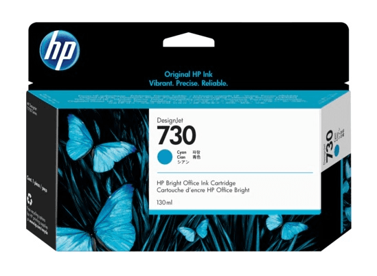Картридж Cartridge HP 730 для DesignJet T1600/T1700/T2600, 130 мл, голубой