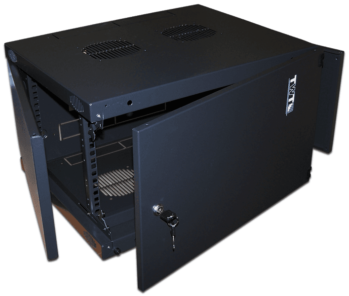 Шкаф настенный Next, 18U 550x450, металлическая дверь, черный