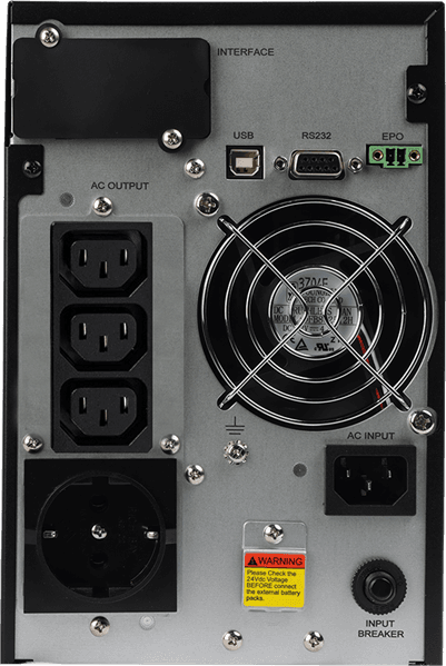 Источник бесперебойного питания SMARTWATT ИБП онлайн, чистый синус, мощность 1000/900 ВА/Вт, напольный, LCD дисплей, порт USB, RS232, EPO, SNMP слот, Shuko socket CEE7/4 - 1 шт., IEC13 - 3 шт., встроенные АКБ 2*9 Ач
