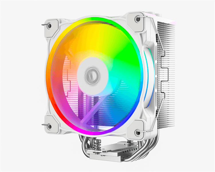 Кулер для процессора ID-COOLING SE-214-XT ZF WHITE LGA1700/1200/115X/AM5/AM4 (16шт/кор, TDP 180W, PWM, 4 тепл.трубки прямого контакта, FAN 120mm, Addressable RGB LED, белый) RET