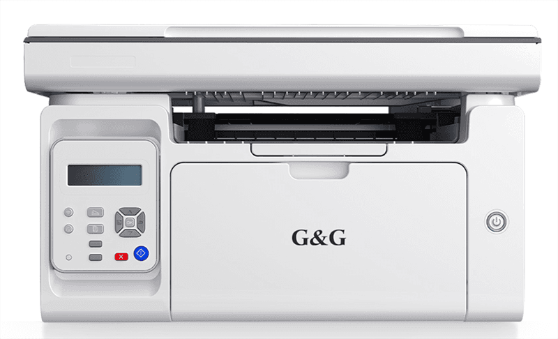 МФУ G&G M2022NW, P/C/S, Mono laser, А4, 22 ppm (max 25000 p/mon), 1200x1200 dpi, paper tray 150 pages, USB, WiFi, старт. картридж (700 стр.), оригинальный картридж - GT (существенное повреждение коробки)
