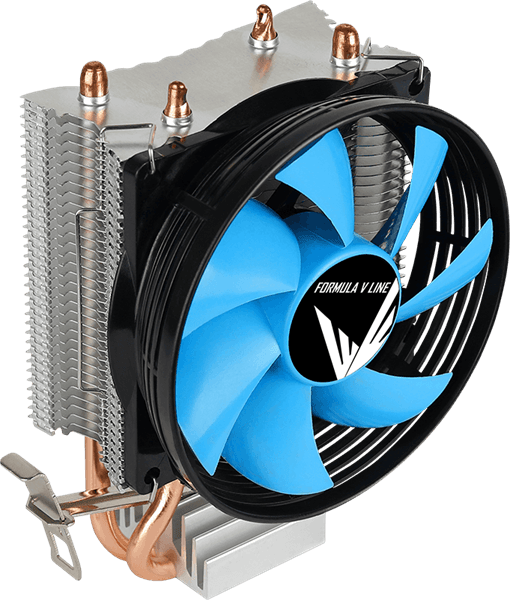 Кулер для процессора Formula V Line Verkho 2, 90mm FAN, 2 HEAT PIPES, 4-PIN PWM, 800-2000 RPM, 15-25DBA, HYDRO BEARING, LGA1700/1200/115x/775, AM5/AM4/AM3+/AM3/AM2+/AM2/FM2/FM1