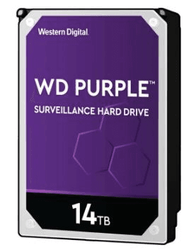 Жесткий диск Western Digital HDD SATA-III 14Tb Purple WD140PURZ, 7200 rpm, 512MB buffer с поддержкой аналитики данных (AI), 1 year