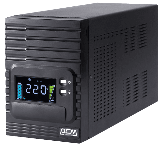 Источник бесперебойного питания Powercom Smart King Pro+ SPT-3000, Line-Interactive, LCD, 3000VA/2400W, Tower, 8*IEC320-C13+С19, SNMP Slot, black (1152569) (существенное повреждение коробки)