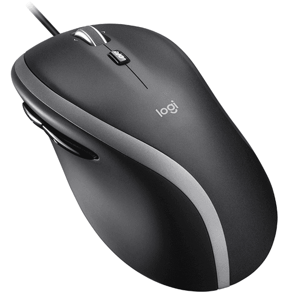 Мышь Logitech M500s Advanced Black |910-005784| черно-серебристая, 7 кнопок, 400–4000 dpi, USB,1.8м, эргономичная, колесико сверхбыстрой прокрутки