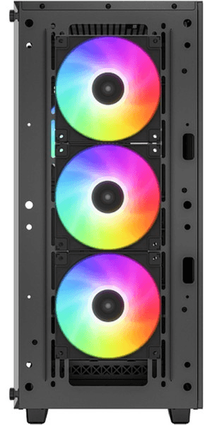 корпус Deepcool CC560 ARGB V2 без БП, боковое окно (закаленное стекло), 3x120мм ARGB LED вентилятор спереди и 1x120мм ARGB LED вентилятор сзади, черный, ATX (R-CC560-BKTAA4-G-2)