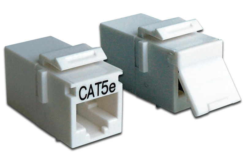 Повторитель портов Повторитель портов RJ45, неэкранированный, кат.5E, формата Keystone, белый