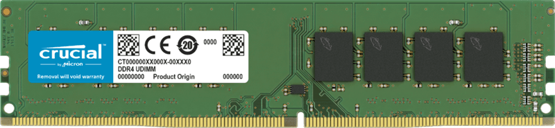 Оперативная память Crucial by Micron DDR4 8GB 3200MHz UDIMM (PC4-25600) CL22 1.2V, 1 Year Warrаnty OEM