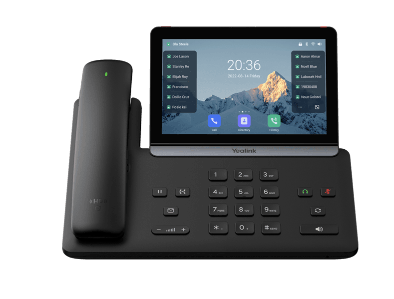 Телефон YEALINK SIP-T88W Pro, 7" экран", Android, WiFi, Bluetooth, BT-трубка, USB, PoE, GigE, без камеры, без БП, шт