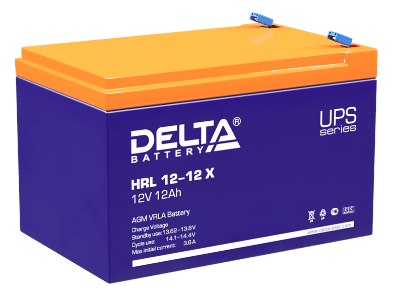 Аккумуляторная батарея Delta Аккумуляторная батарея для ИБП (10-12 лет) HRL 12-12 X (12V / 12Ah)