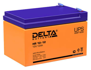 Аккумуляторная батарея Delta Аккумуляторная батарея для ИБП HR 12-12 (12V / 12Ah) (4614010180001)
