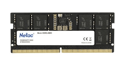 Оперативная память NETAC Basic, DDR5, 16GB (1x16GB), 4800MHz, CL40, SO-DIMM