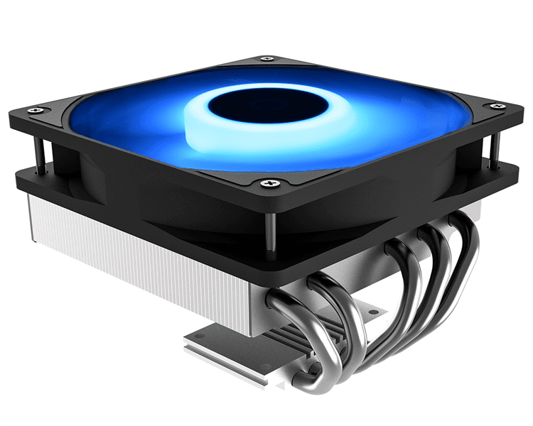 Кулер для процессора ID-COOLING IS-50 MAX RGB V3 LGA1700/1200/115X/AM5/AM4 низкопрофильный высота 77mm (27шт/кор, TDP 130W, PWM, 5 тепл.трубок, RGB FAN 120mm) BOX