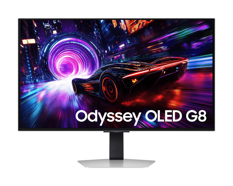 Монитор Samsung 32" Odyssey OLED G8 G81SF S32FG812SI OLED 16:9 3840x2160x240Hz 0,03ms 260cd 1М:1 1,07 млрд 178/178 DP; HDMI; USB3.2 Gen1 x2 Tilt Swiv HAS Pivot БП внешн VESA Silver