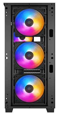 корпус Deepcool MATREXX 50 MESH 4FS без БП, боковое окно (закаленное стекло), 3xColor LED 120мм вентилятора спереди, 1xColor LED 120мм вентилятор сзади, черный, ATX (DP-ATX-MATREXX50-MESH-4FS)