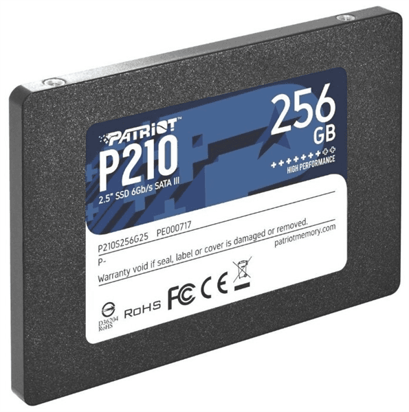 Твердотельный накопитель Patriot SSD P210 256GB SATA3 2.5" R500/W400 TBW 120TB 3D NAND