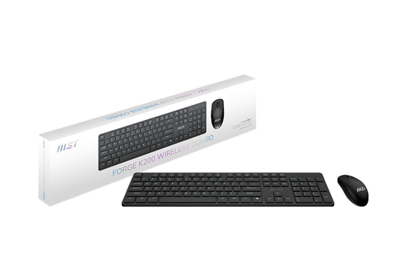 Клавиатура и мышь Keyboard and Mouse MSI FORGE K200 Combo, Wireless, Black (незначительное повреждение коробки)