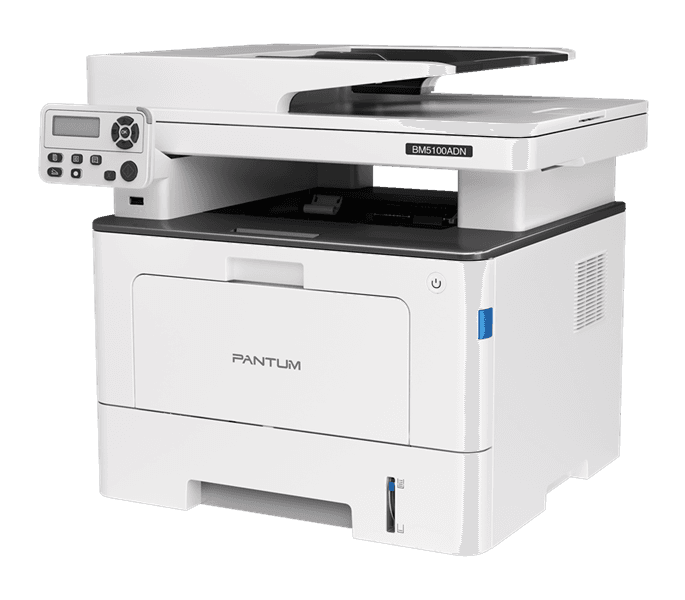 Лазерное многофункциональное устройство Pantum BM5100ADN, P/C/S, Mono laser, A4, 40 ppm (max 100000 p/mon), 1.2 GHz, 1200x1200 dpi, 512 MB RAM, Duplex, DADF50, paper tray 250 pages, USB, LAN, start. car (незначительное повреждение коробки)