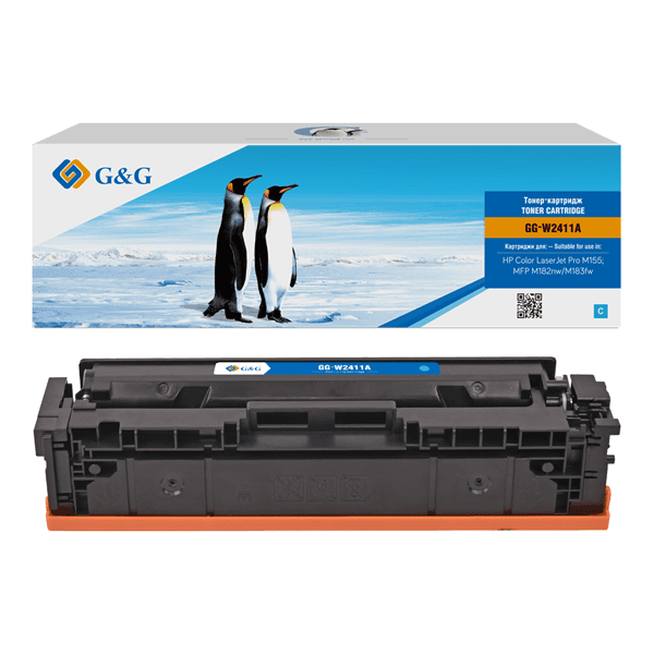 Картридж G&G GG-W2411A голубой (850стр.) для HP Color LaserJet Pro M155;MFP M182nw/M183fw