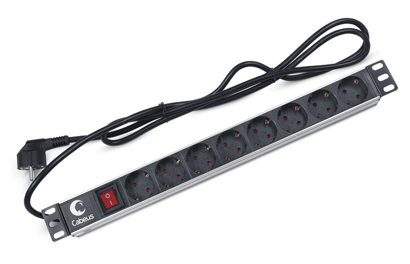 Блок евророзеток для 19" шкафов Cabeus PDU-8P-2EU