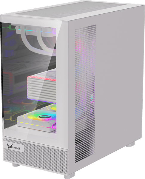 корпус Formula V Line Crystal Z8 White, ATX, Left side Tempered Glass, Dual Front Panel with Tempered Glass & Mesh, TYPE-C*1, USB3.0*2