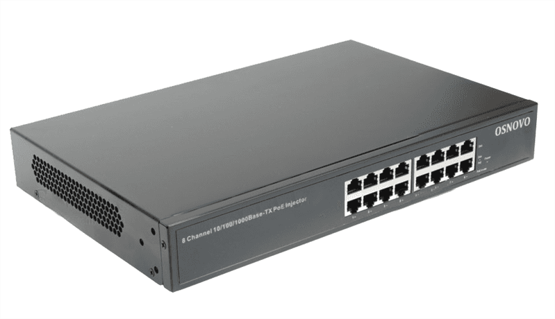 Инжектор/ OSNOVO PoE-инжектор Gigabit Ethernet на 8 портов, PoE на порт - до 30W, суммарно до 150W