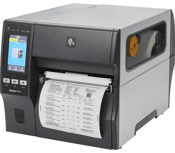 Принтер этикеток промышленный Zebra ZT421, 6 ", 300 dpi, Serial, USB, Ethernet, BT, USB Host, цветной сенсорный дисплей, намотчик