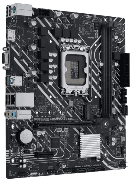 Материнская плата ASUS PRIME H610M-K D4, LGA1700, H610, 2*DDR4, 4*SATA, 1*M.2, 2*USB 3.2, 4*USB 2.0, 1*PCIx16, 1*PCIx1, HDMI+D-Sub, mATX; 90MB1A10-M0EAY0