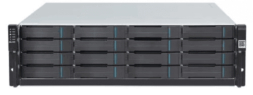 Система хранения данных Infortrend EonStor GS 3000 Gen3 3U/16bay Dual controller, 4x12Gb/s SAS, 4x25GbE(SFP28)+4xhost board, 4x4GB, 2x(PSU+Fan), 2x(SuperCap.+Flash), 16xbay and 1xRMkit (GS 3016R3-D)(repl GS3016R02C0FD-8U32)