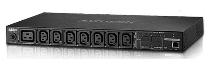 Блок распределения питания ATEN Rack eco PDU, Outlet-Metered & Switched, 1U, 16A, 230V, Output: (7) C13 & (1) C19, Input: IEC С20 , Power cord 3,0 m
