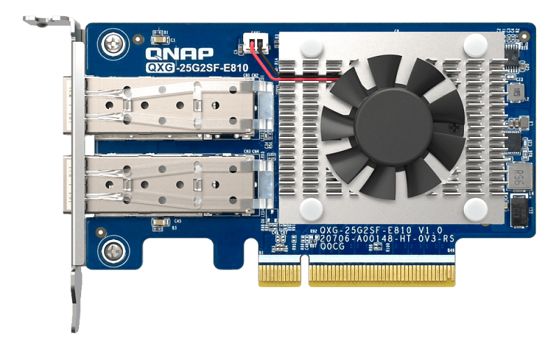 Сетевая карта QNAP Expansion Card QXG-25G2SF-E810 PCIe Gen4 x8, 2x25GbE(SFP28)