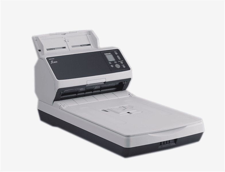 Сканер Ricoh scanner fi-8270 Сканер уровня рабочей группы, 70 стр/мин, 140 изобр/мин, А4, двустороннее устройство АПД и планшетный блок, USB 3.2, светодиодная подсветка.