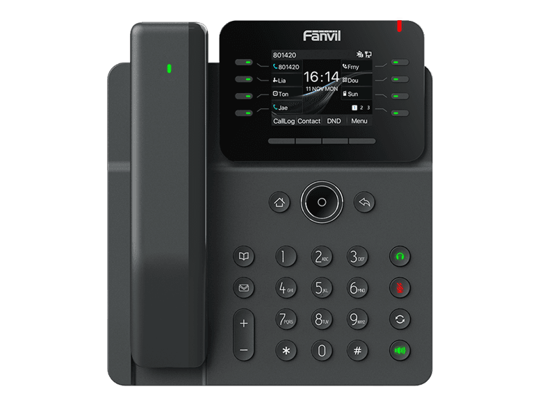 SIP-Телефон Fanvil V62 Pro, 12 SIP-акк., 2,8", 320x240 Цвет. экран, POE, БП в комп., 2x1 Gbps