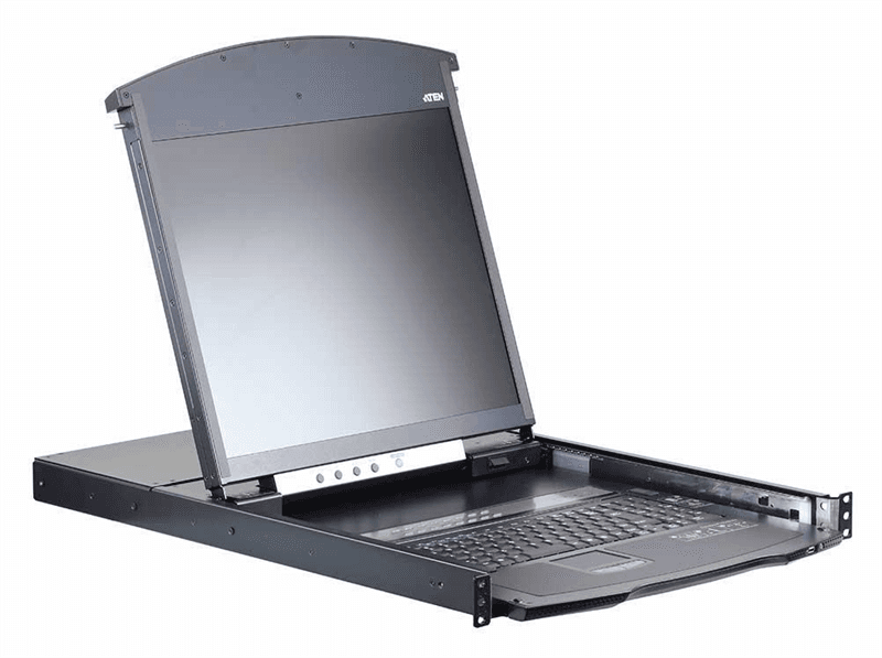 KVM консоль с переключателем ATEN 1L/1R 16p C5 D.Rail LCD KVM over IP SW