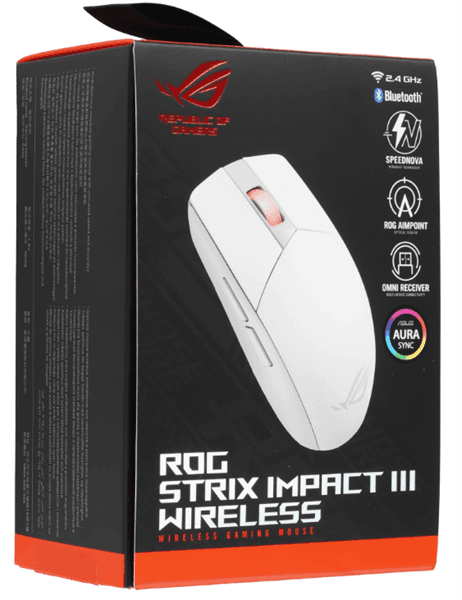 Мышь ASUS P520 ROG STRIX IMPACT III WL/WHT/ ASUS P520 ROG STRIX IMPACT III WL/WHT