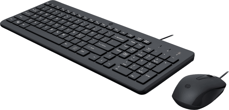 клавиатура и мышь HP 150 Wired Mouse and Keyboard Combination cons
