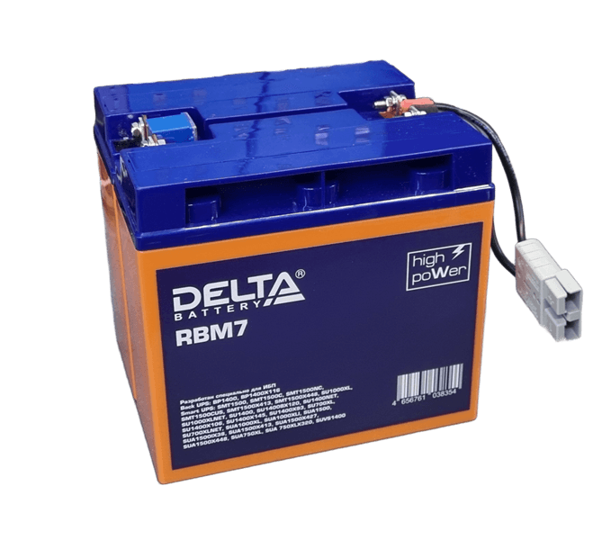 Аккумуляторная батарея Delta сменный батарейный модуль для ИБП APC, аналог RBC7, гарантия 2 года