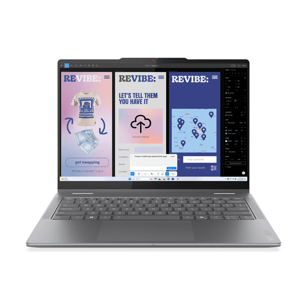 Ноутбук Yoga 7 2-in-1 14ILL10 14" 2.8K WQXGA+ (2880x1800) OLED 1100N Touch, Ultra 7 258V, 32GB Soldered LPDDR5x, 1TB SSD M.2, Arc Graphics 140V, WiFi7, BT, 5.0MP+IR Cam, 70Wh, 65W USB-C, NoOS, 1Y, 1.38kg